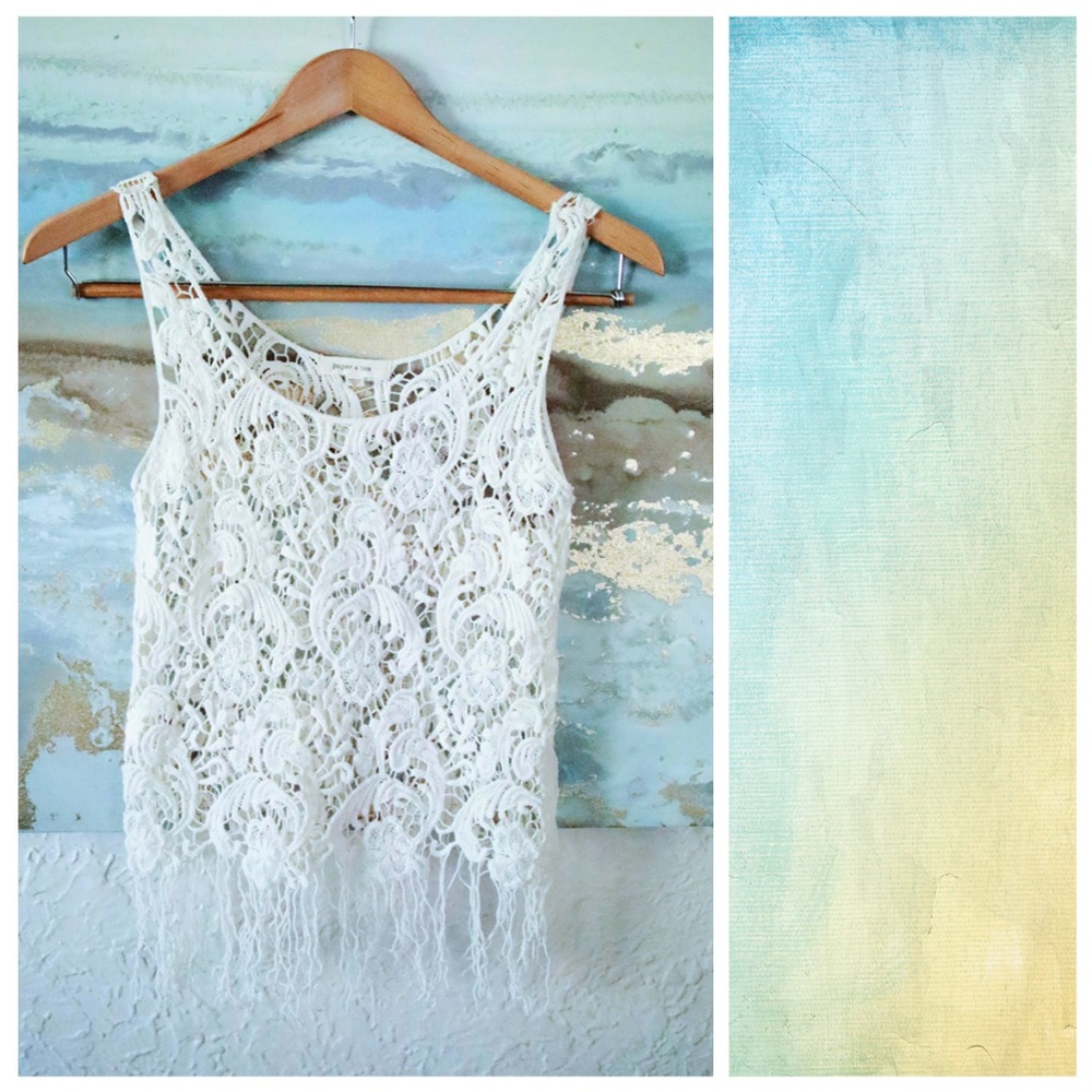 Paper and Tea lace boho tank top